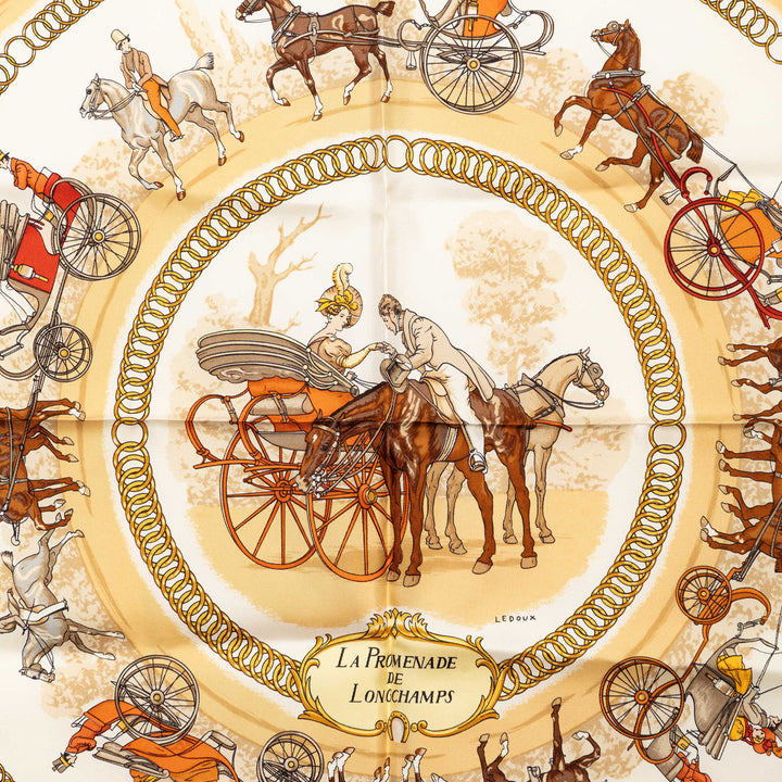 La Promenade de Longchamps Foulard 90 Marron