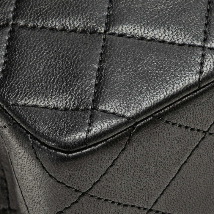 Small Classic Lambskin Double Flap Black - Gaby Paris