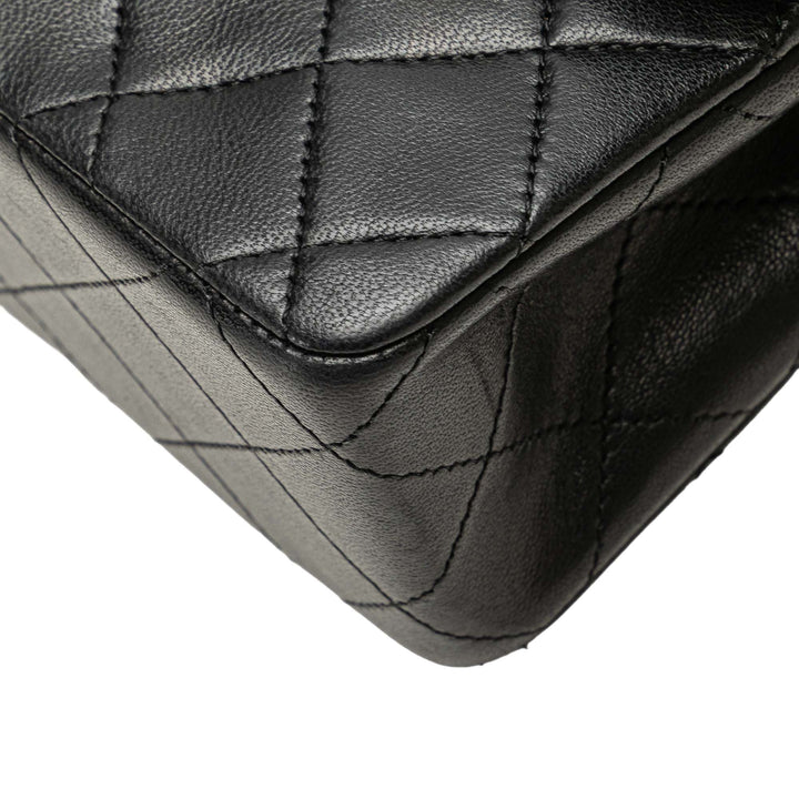 Small Classic Lambskin Double Flap Black - Gaby Paris