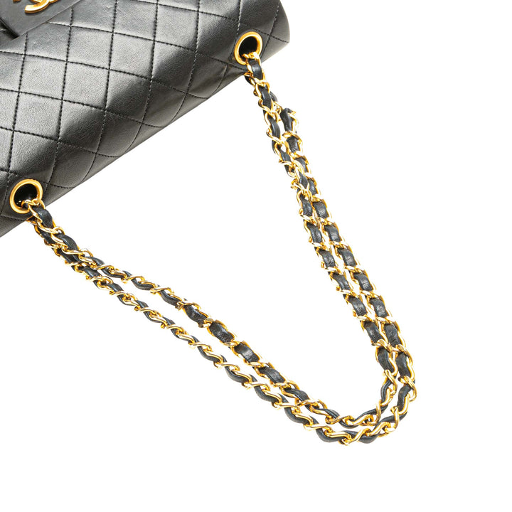 Small Classic Lambskin Double Flap Black - Gaby Paris