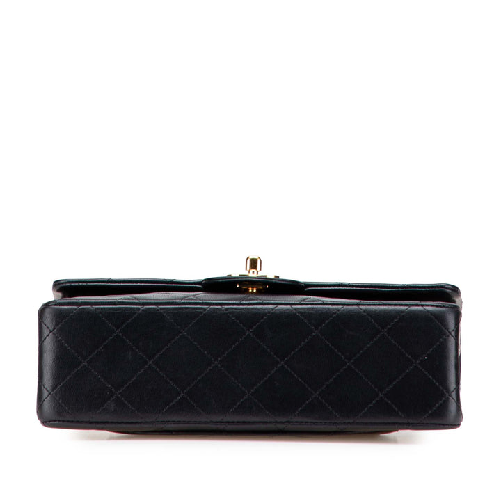 Small Classic Lambskin Double Flap Black - Gaby Paris