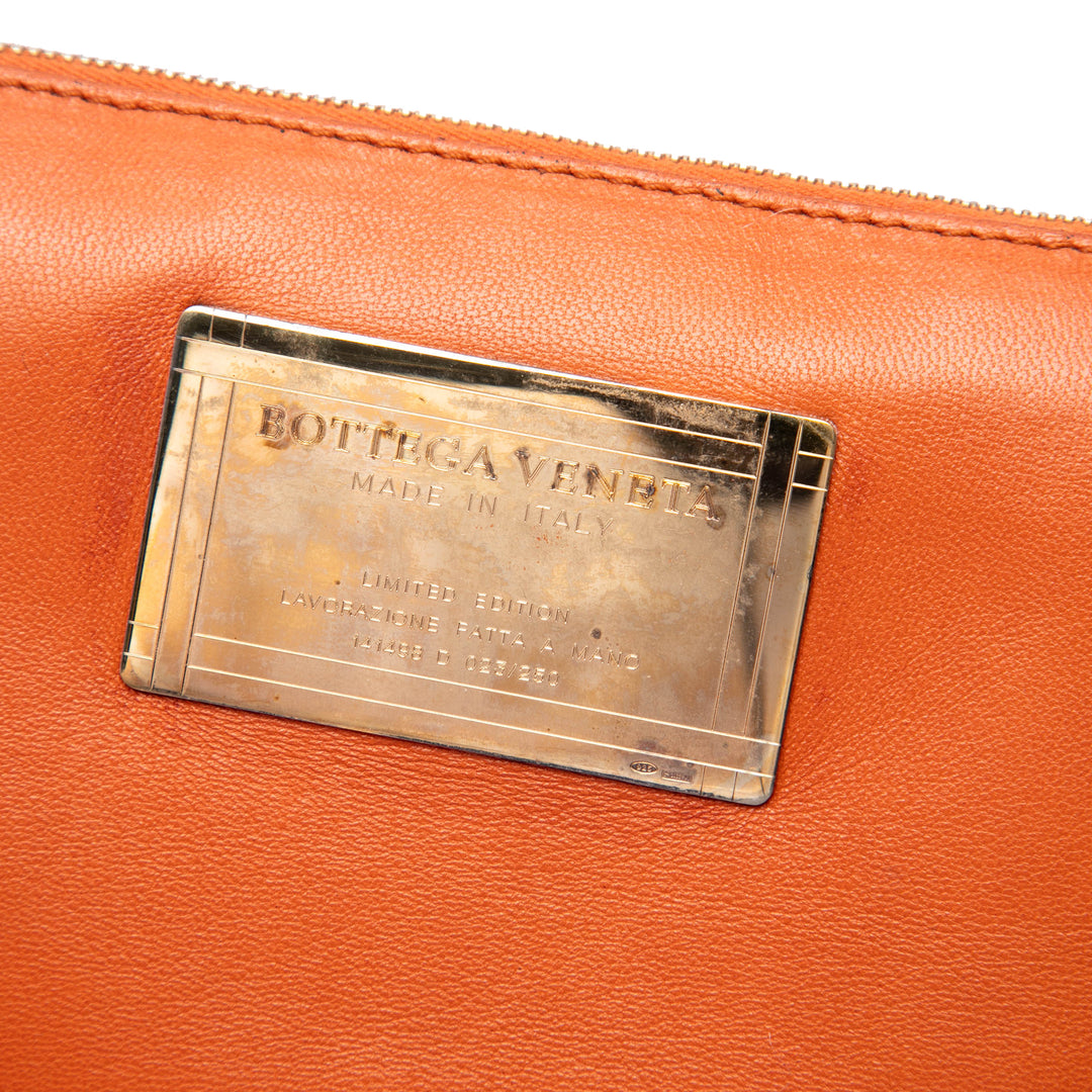 Bottega Veneta Cabas Intreccio Cabat Petit Cuir d'agneau Orange – vue 5 – GABY PARIS