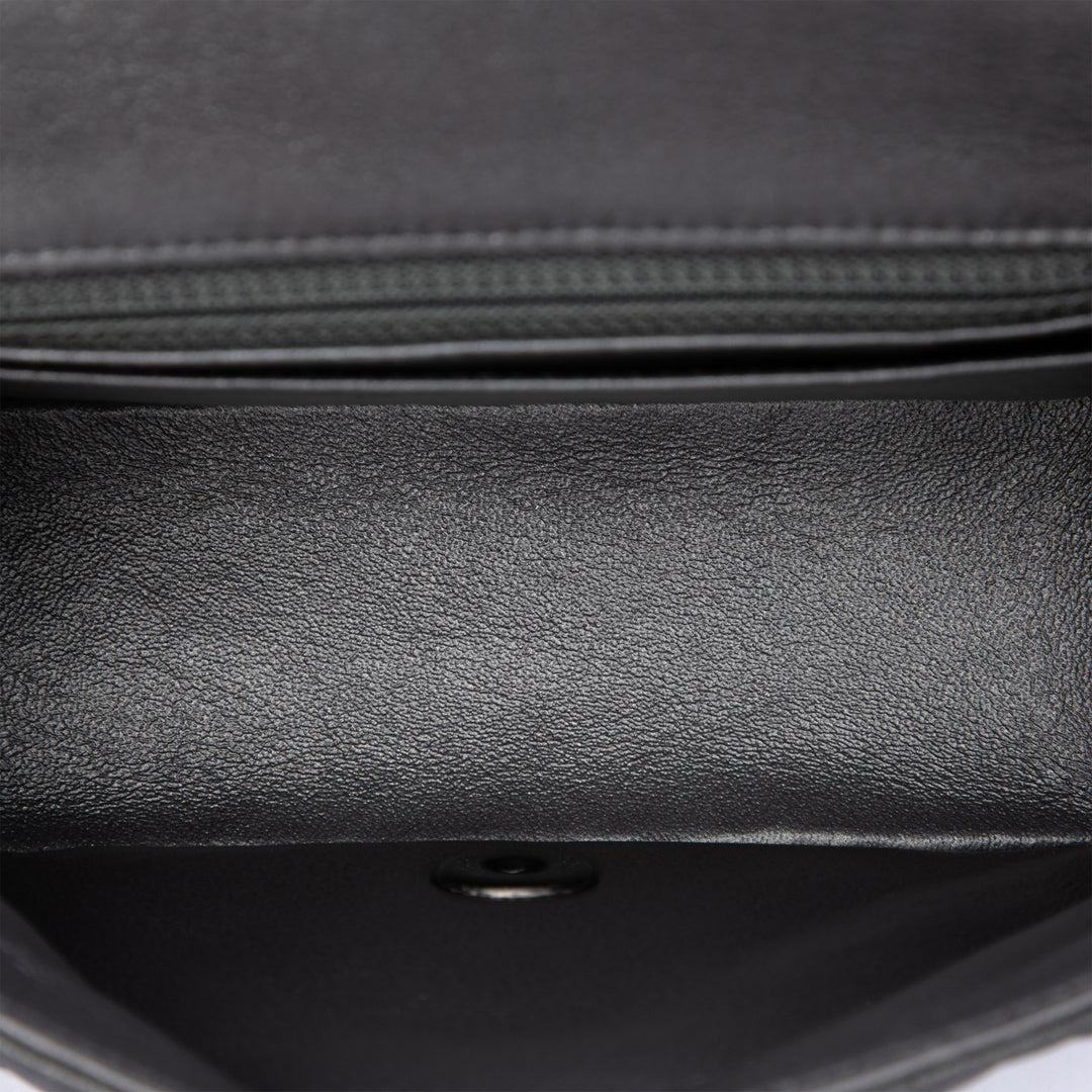 Classic Carré Irisé Rabat simple Mini Cuir d'agneau Gris