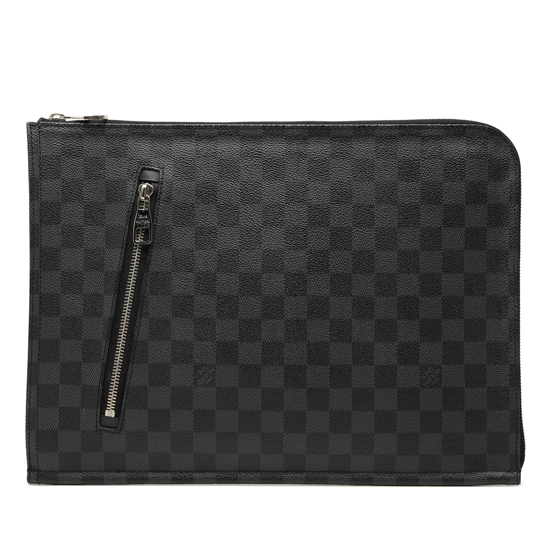 Poche Documents Portfolio Damier Graphite Noir