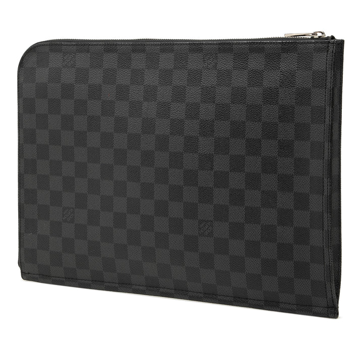 Poche Documents Portfolio Damier Graphite Noir