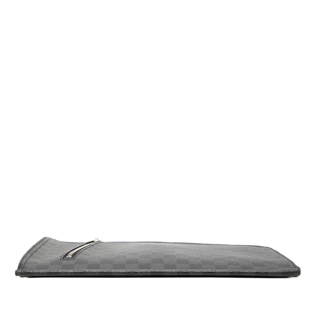 Poche Documents Portfolio Damier Graphite Noir