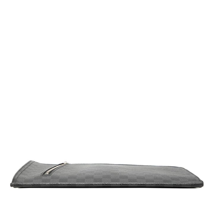 Poche Documents Portfolio Damier Graphite Noir