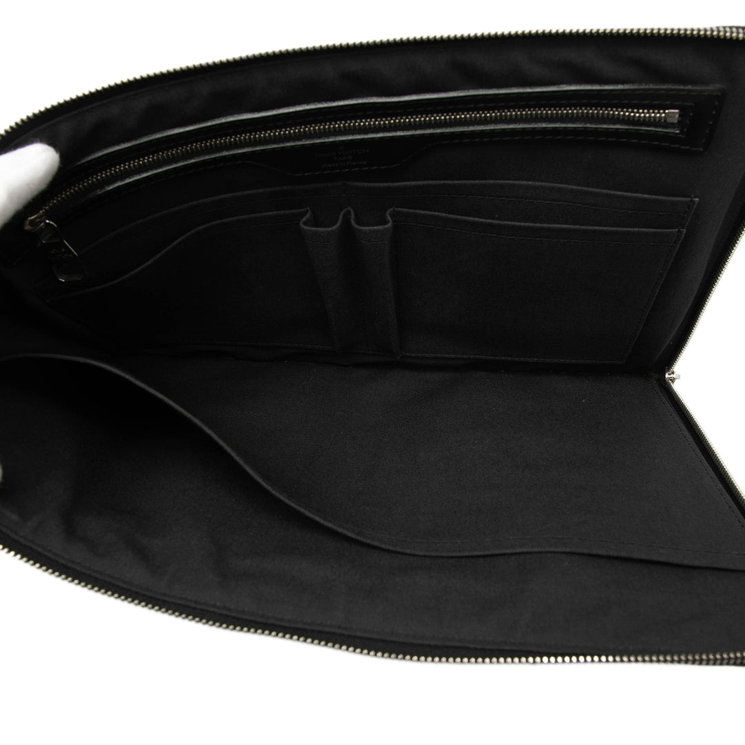 Poche Documents Portfolio Damier Graphite Noir