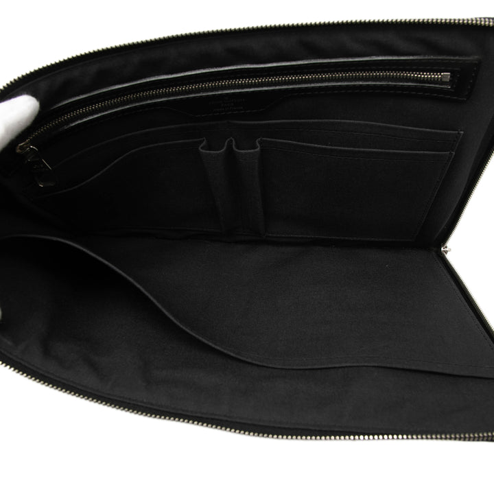 Poche Documents Portfolio Damier Graphite Noir