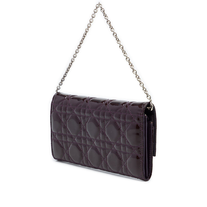 Cannage Lady Dior Wallet on Chain Violet