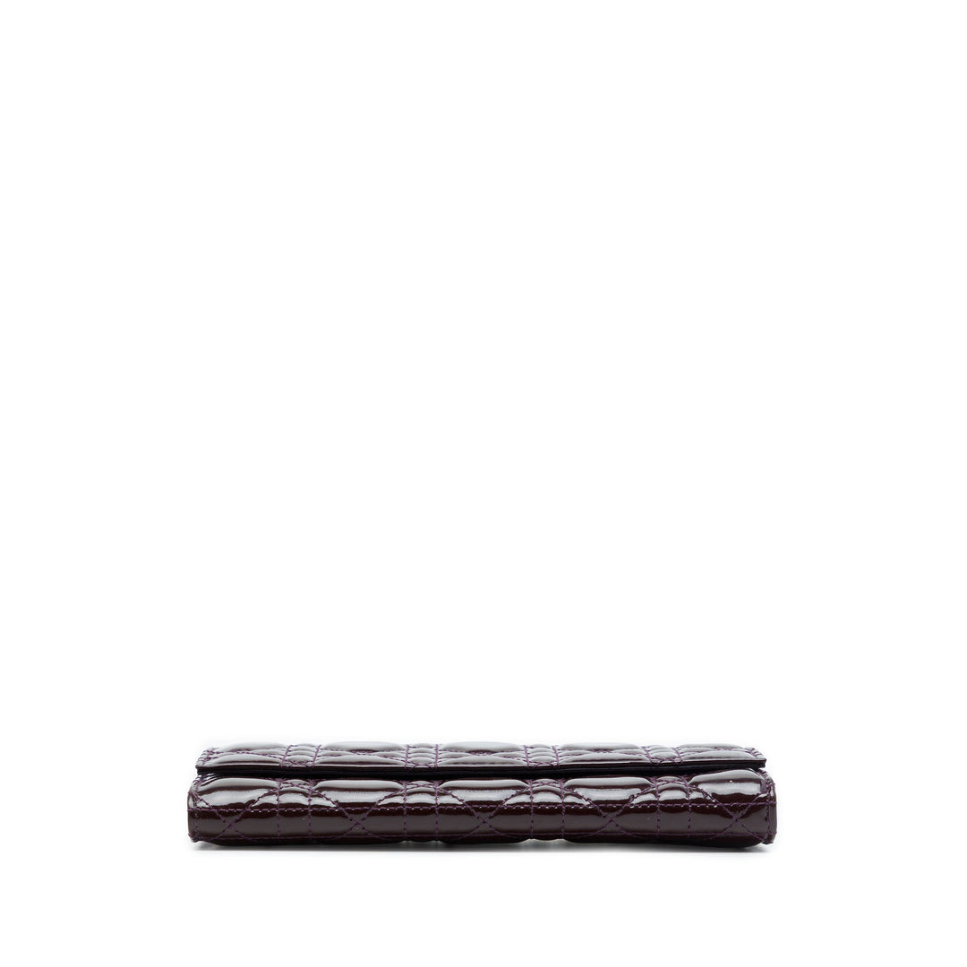 Cannage Lady Dior Wallet on Chain Violet