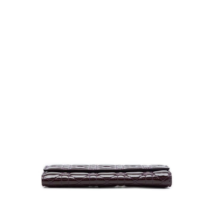 Cannage Lady Dior Wallet on Chain Violet