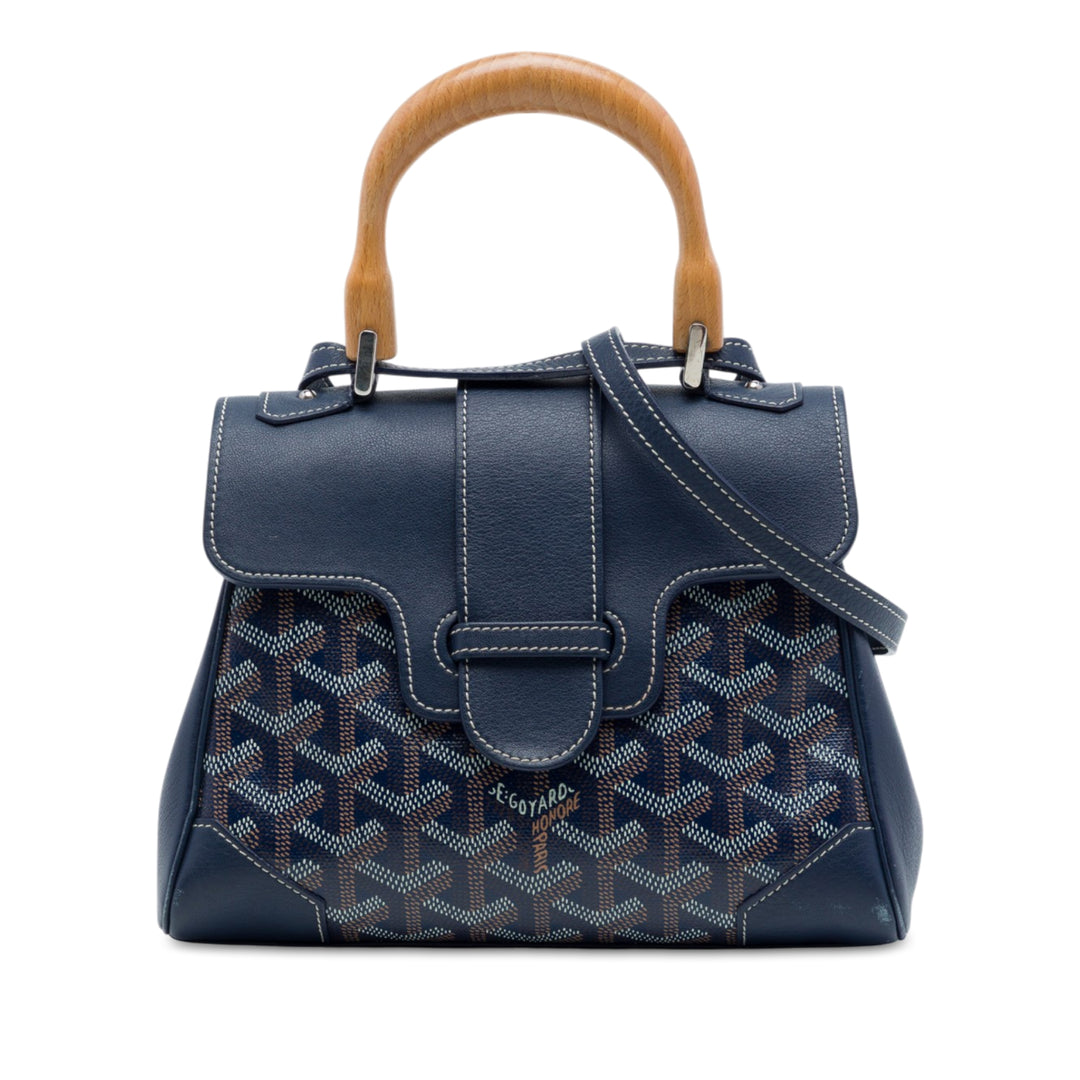 Goyard Saigon Structured Mini Goyardine Bleu
