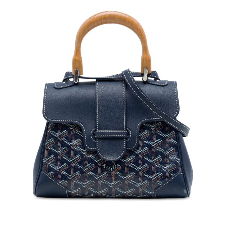 Goyard Saigon Structured Mini Goyardine Bleu