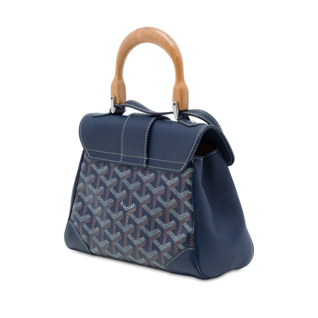 Goyard Saigon Structured Mini Goyardine Bleu