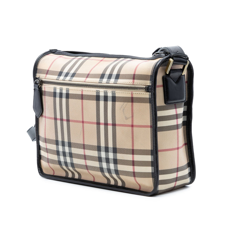 Burberry House Check Coated Toile Sac porté croisé