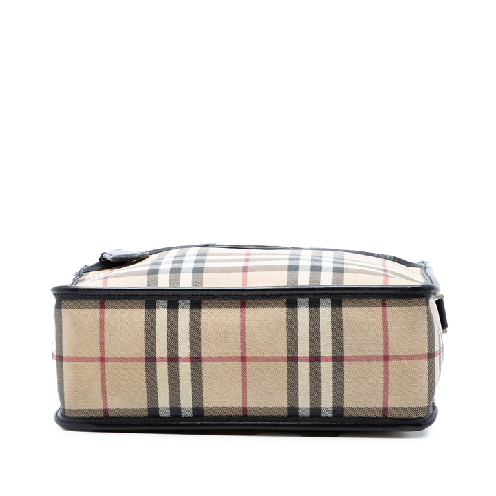 Burberry House Check Coated Toile Sac porté croisé