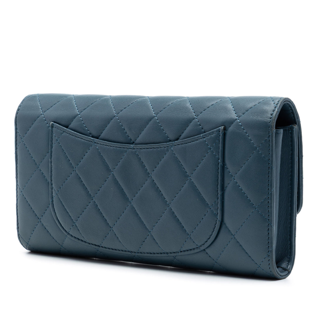 Chanel CC Cuir d’agneau Classic Long à rabat Portefeuille