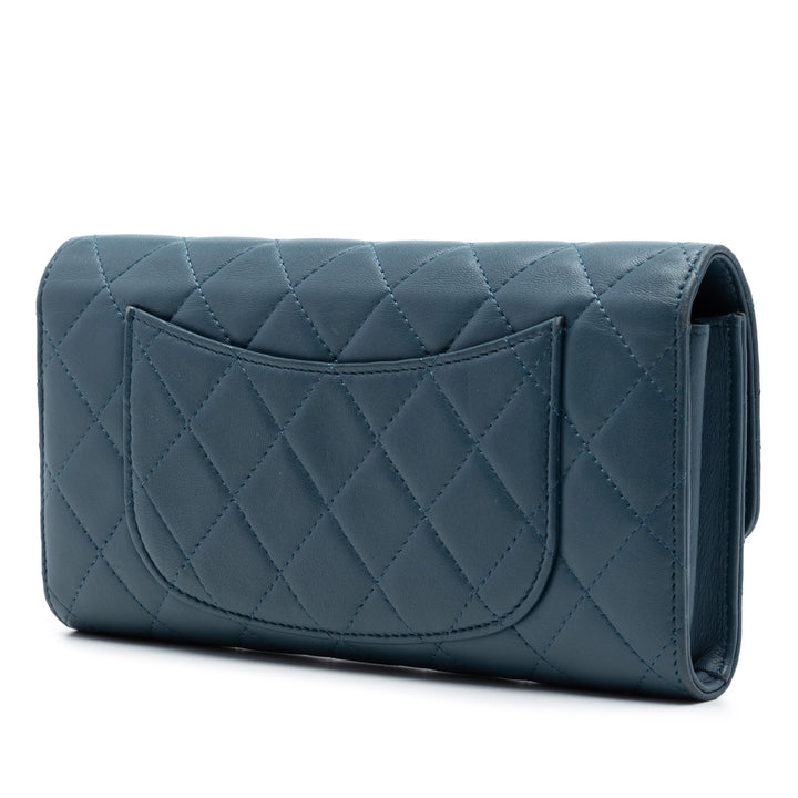 Chanel CC Cuir d’agneau Classic Long à rabat Portefeuille