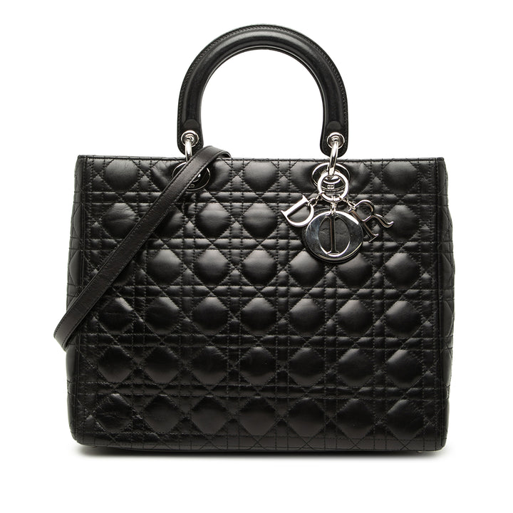 Dior Large Cuir d’agneau Cannage Lady Dior
