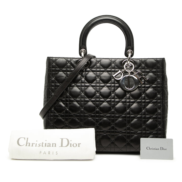 Dior Large Cuir d’agneau Cannage Lady Dior