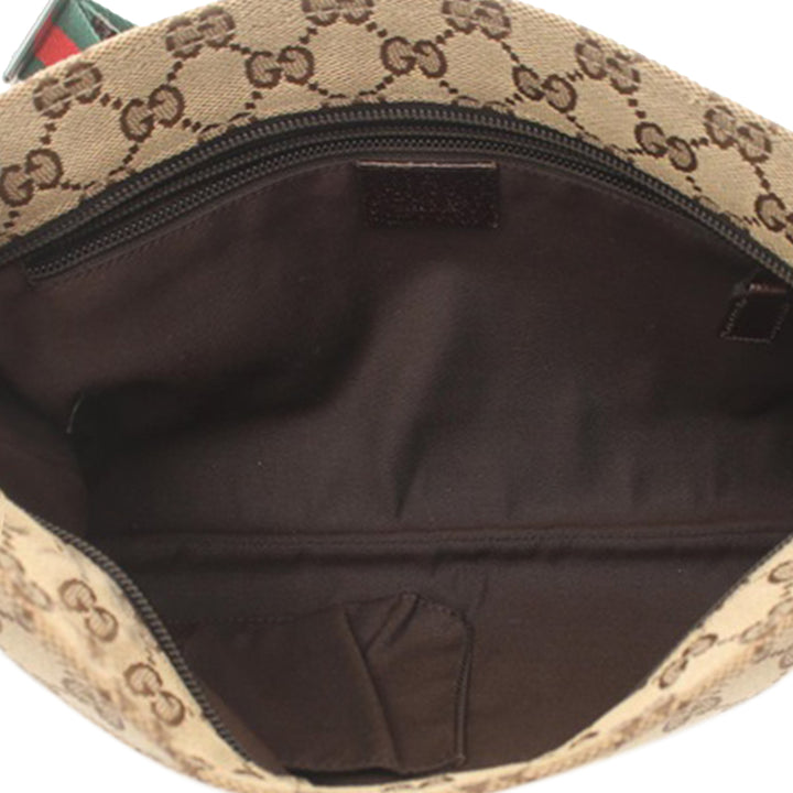 GG Canvas Web Crossbody Brown - Gaby Paris