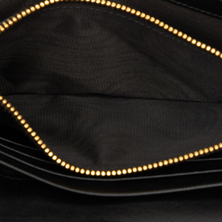 Prada Lux Bow Continental Portefeuille Cuir Saffiano