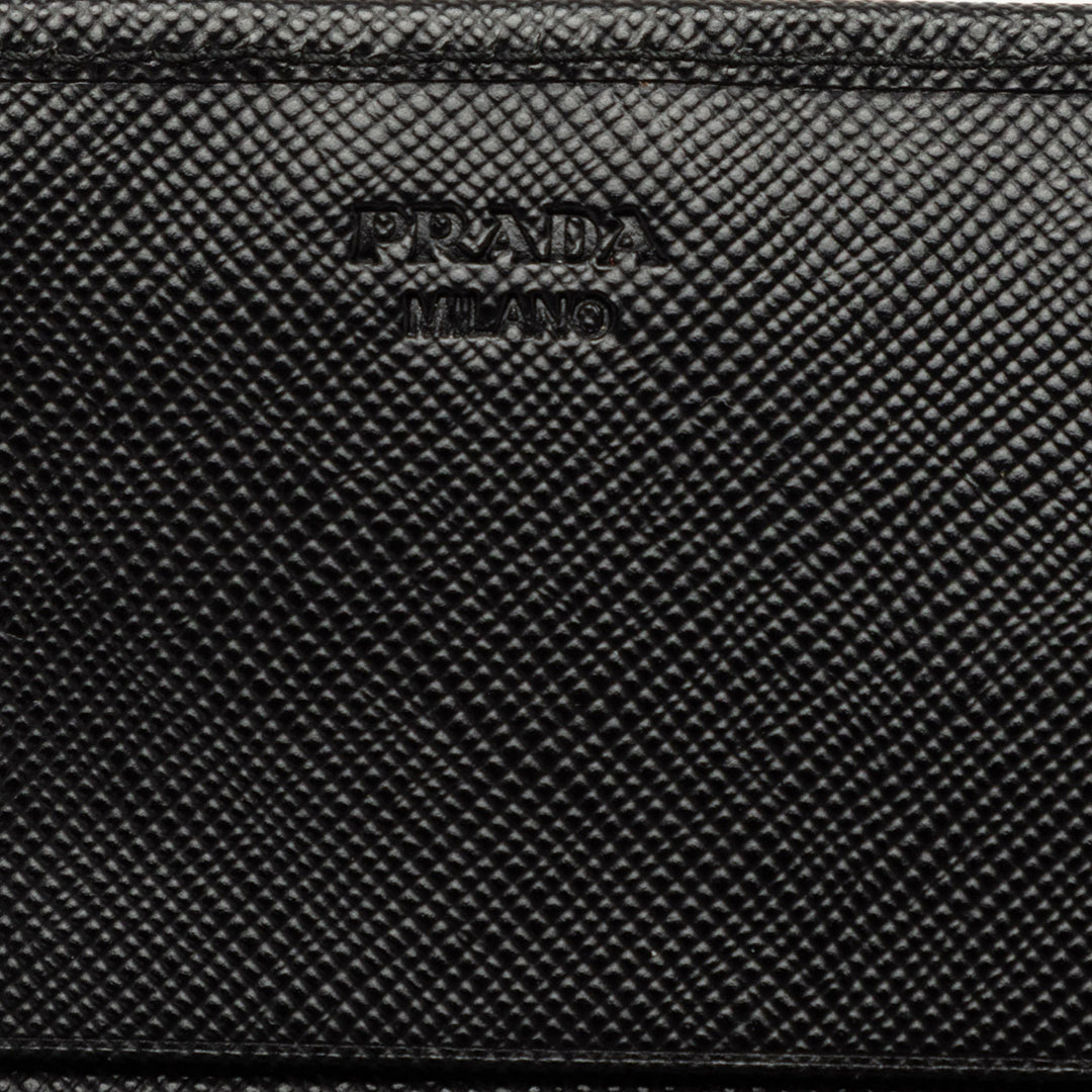 Prada Lux Bow Continental Portefeuille Cuir Saffiano