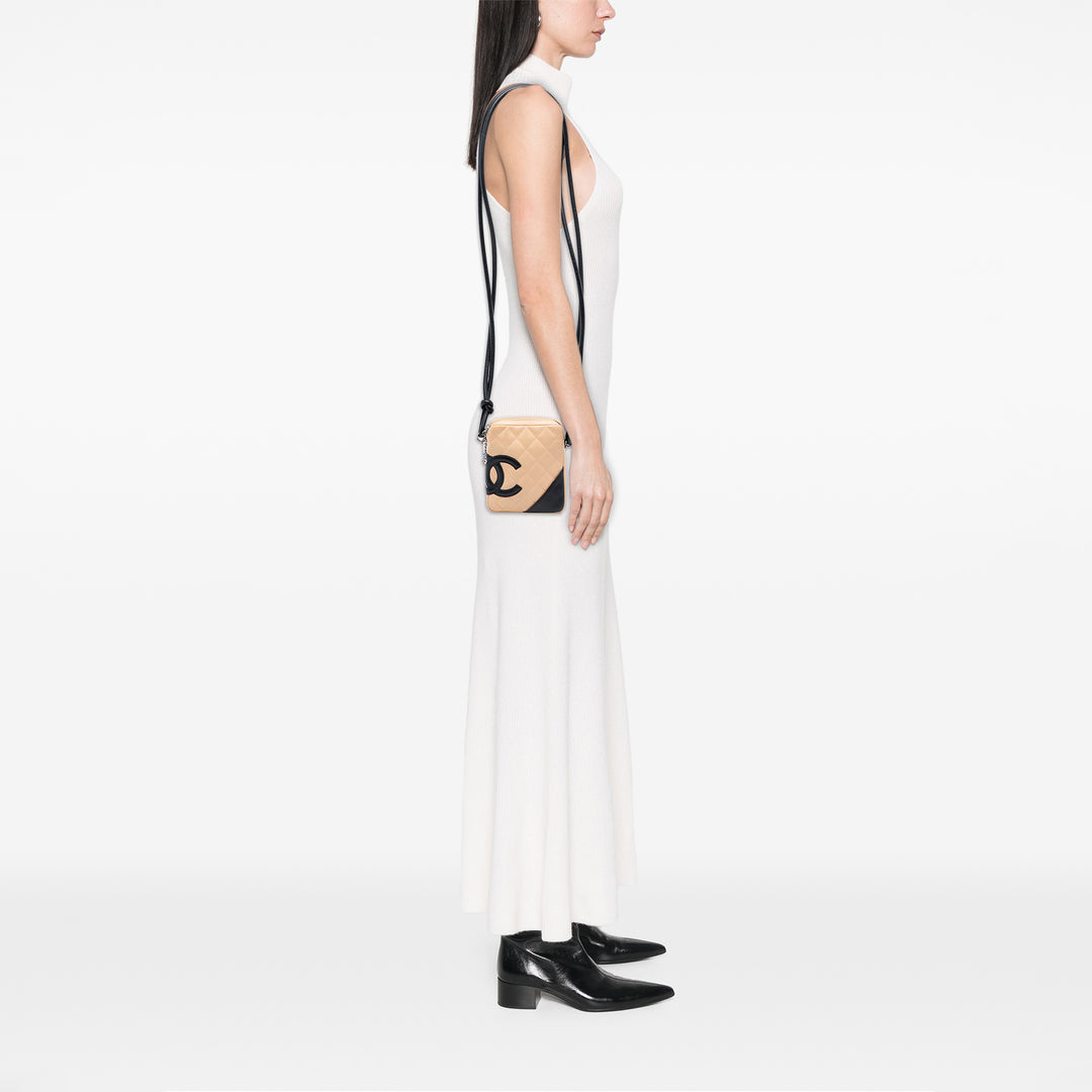 Chanel Mini Cuir d’agneau Cambon Ligne Sac porté croisé