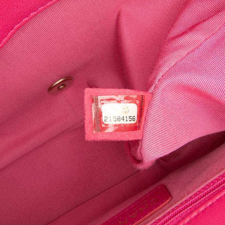 Medium Quilted Lambskin Mademoiselle Chic Flap Pink - Gaby Paris