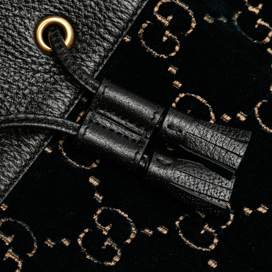 Gucci GG Velours Web Bucket