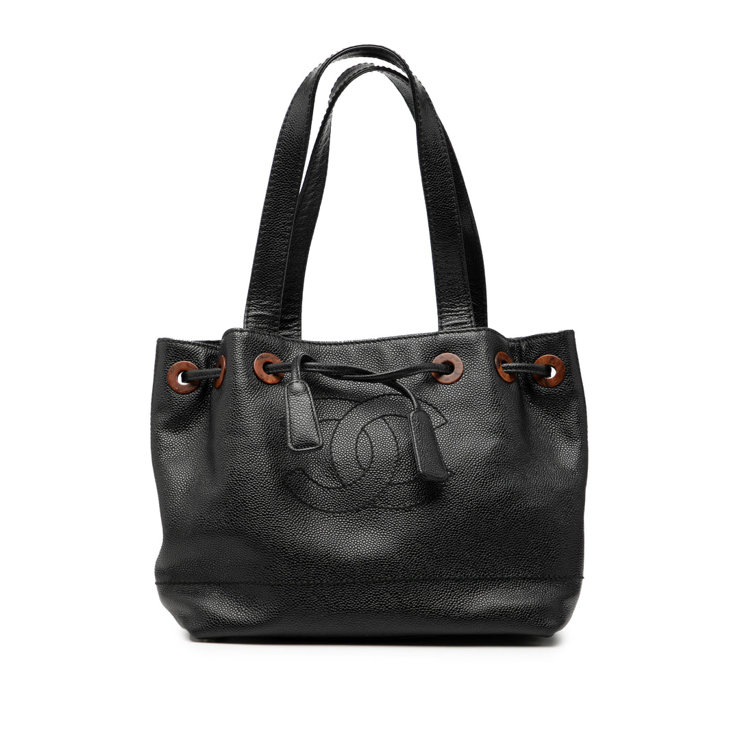 Chanel CC Caviar Drawstring Cabas