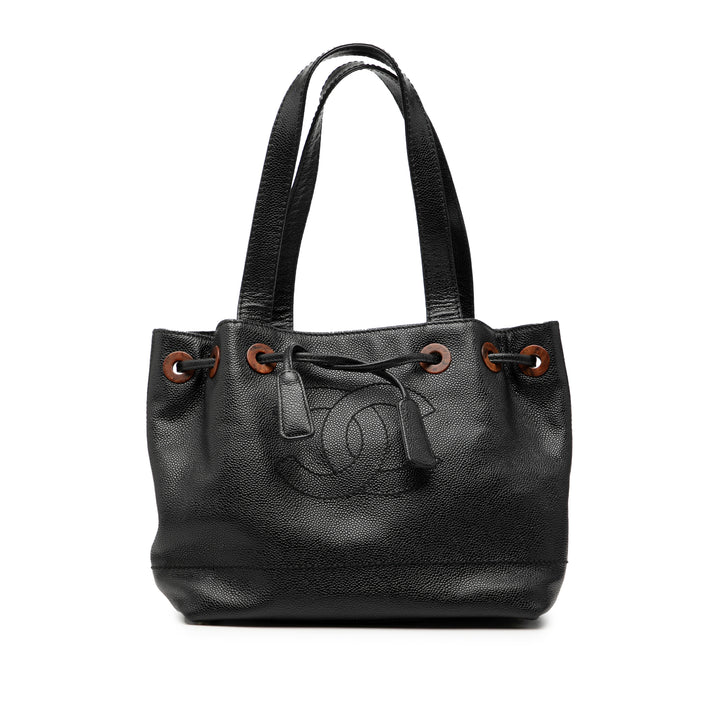 Chanel CC Caviar Drawstring Cabas