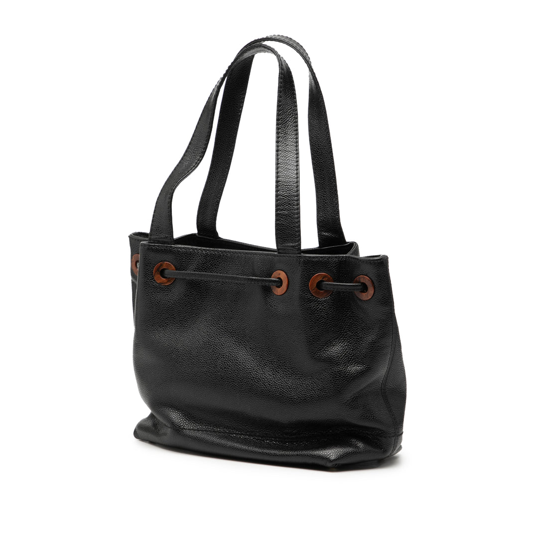 Chanel CC Caviar Drawstring Cabas