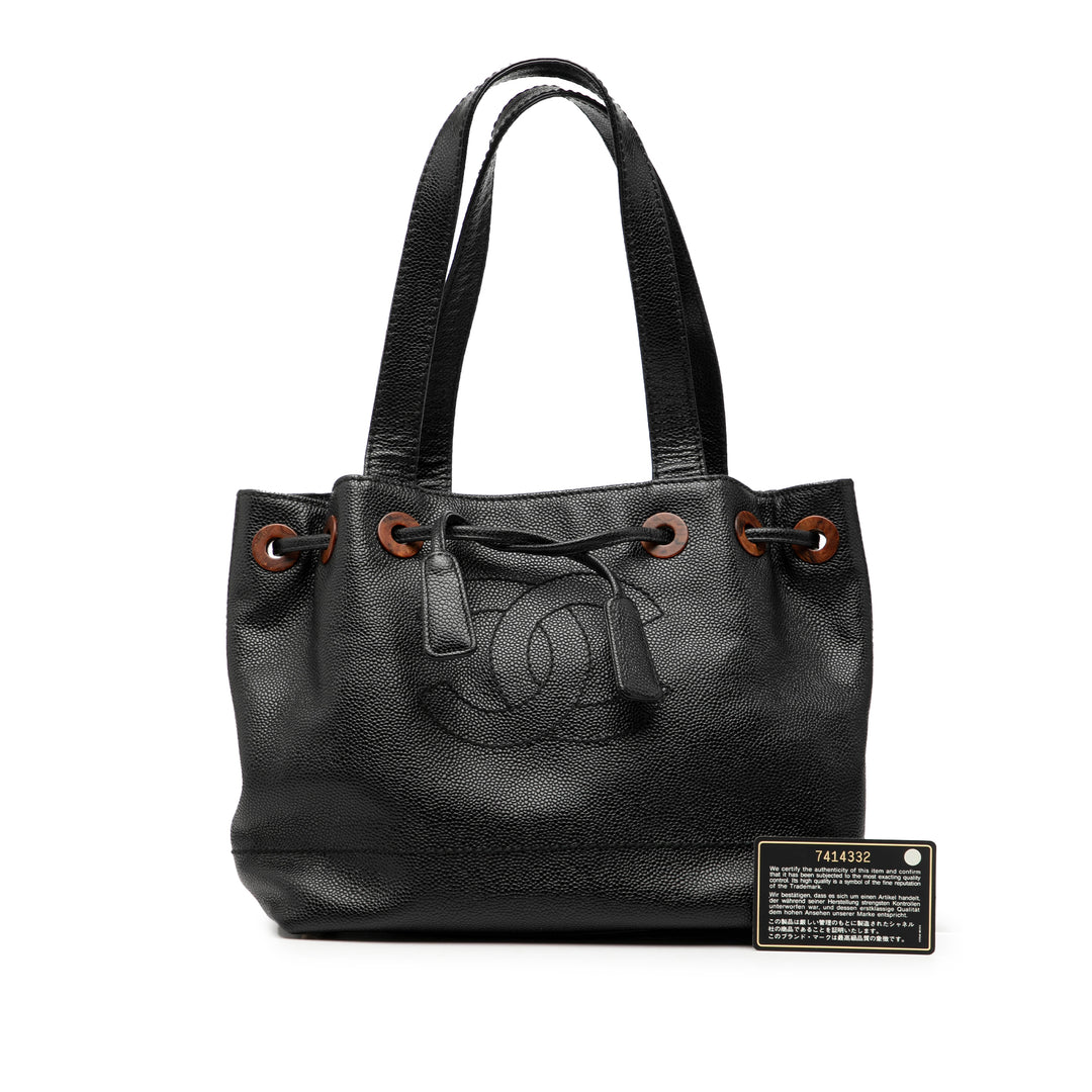 Chanel CC Caviar Drawstring Cabas
