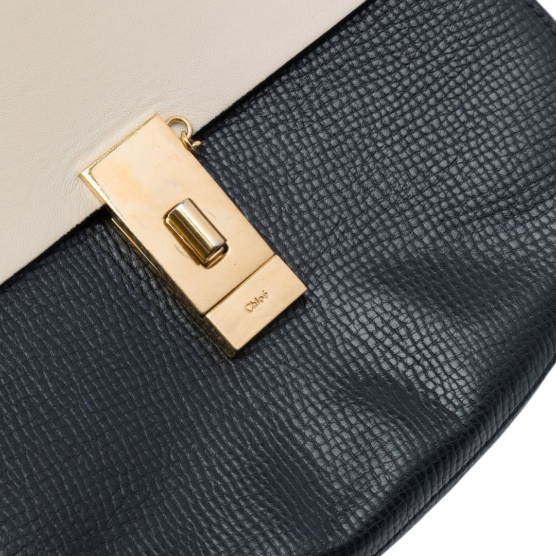 Chloé Bicolore et grainé Drew Sac Petit Cuir de veau grainé