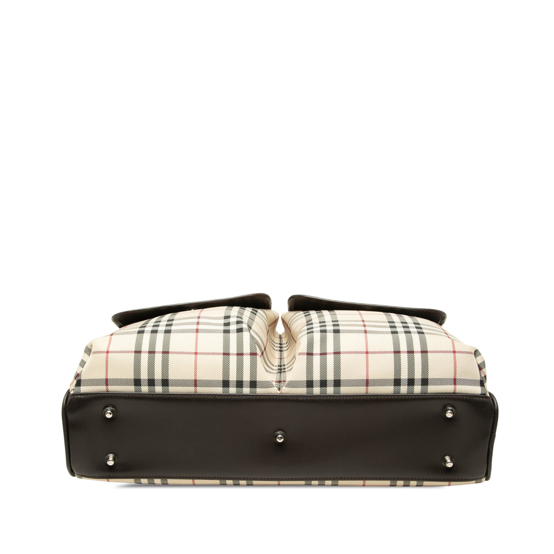 Burberry House Check Business Sac Beige – vue 3 – GABY PARIS