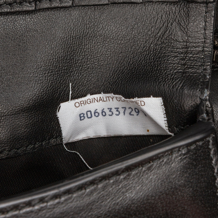 Nappa Intrecciato Zip Around Wallet Black - Gaby Paris