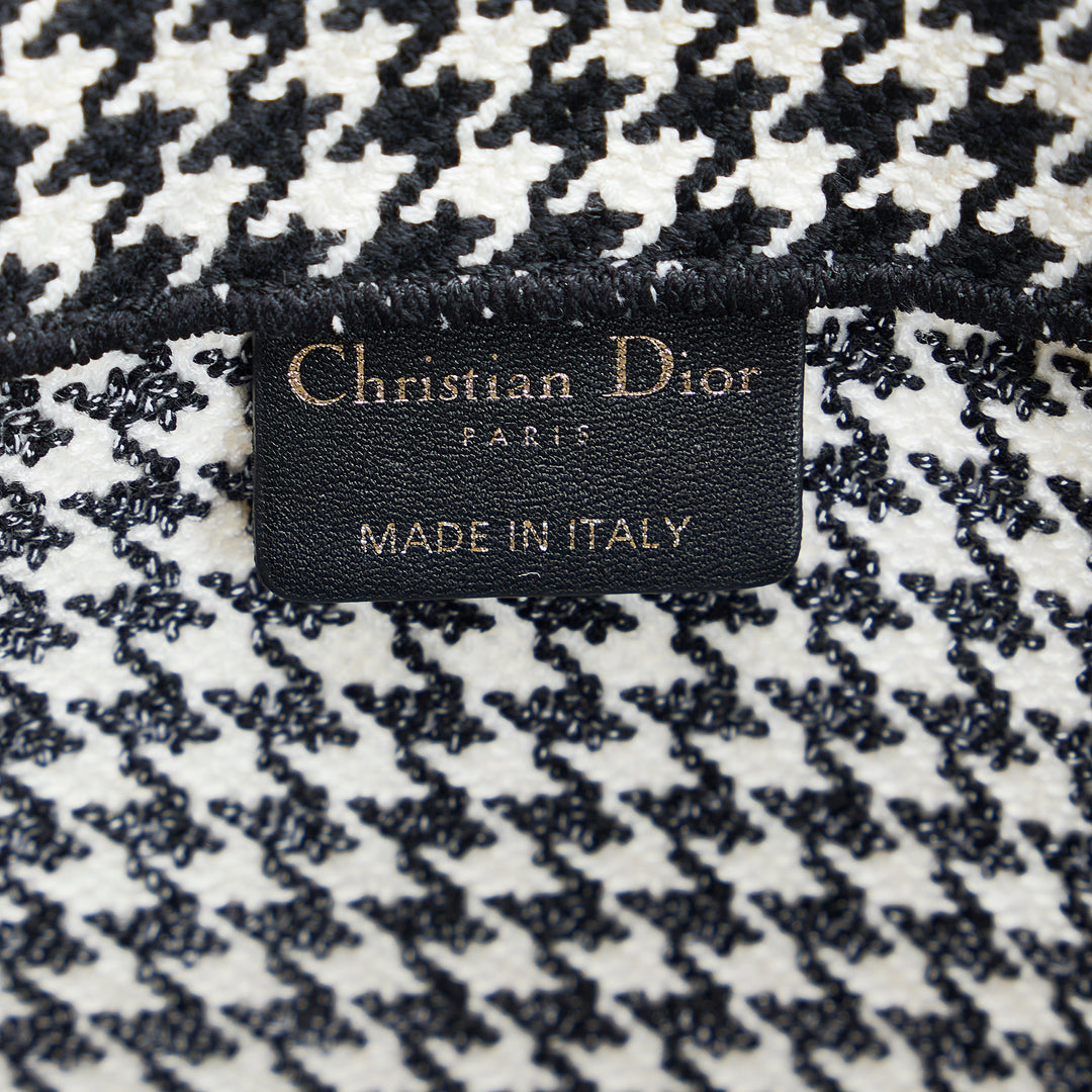 Dior Large Houndstooth Book Tote Black - GABY PARIS