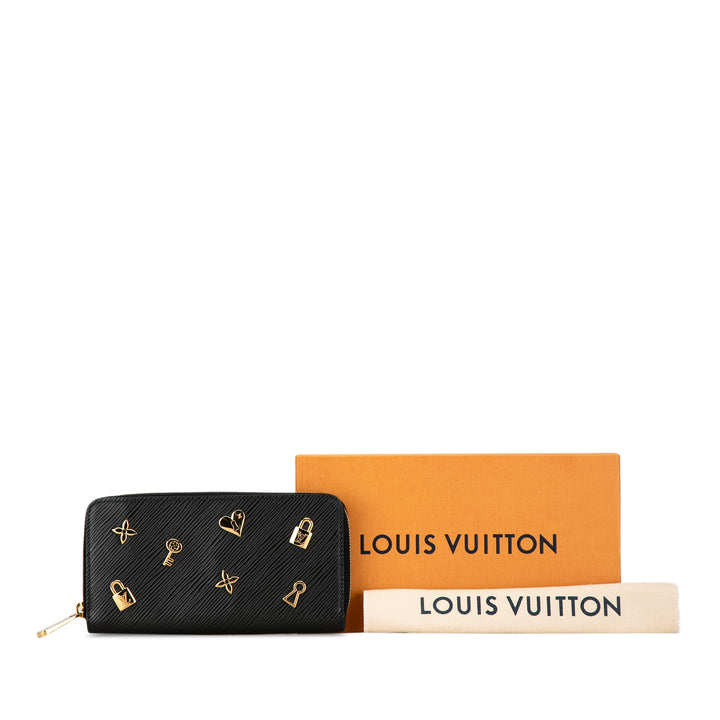 Louis Vuitton Epi Love Lock Zippy Long Wallet Black - GABY PARIS