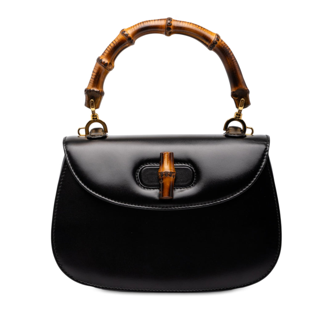 Bamboo Night Petit Cuir de veau Noir