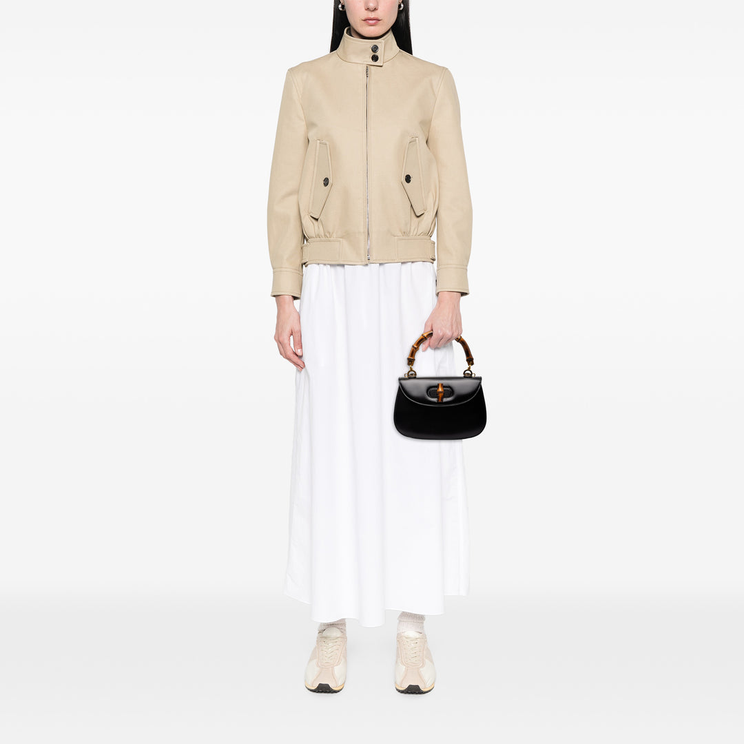 Bamboo Night Petit Cuir de veau Noir