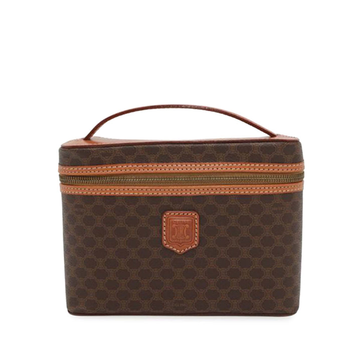 Macadam Coated Canvas Vanity Bag Brown - Gaby Paris