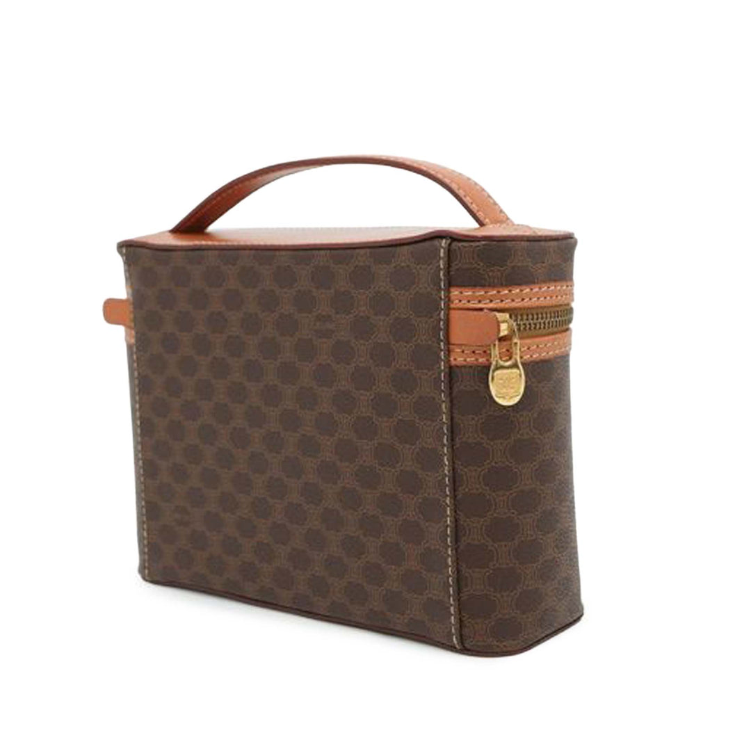 Macadam Coated Canvas Vanity Bag Brown - Gaby Paris