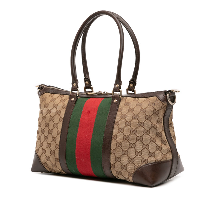 Gucci GG Toile Web Sac cartable Marron