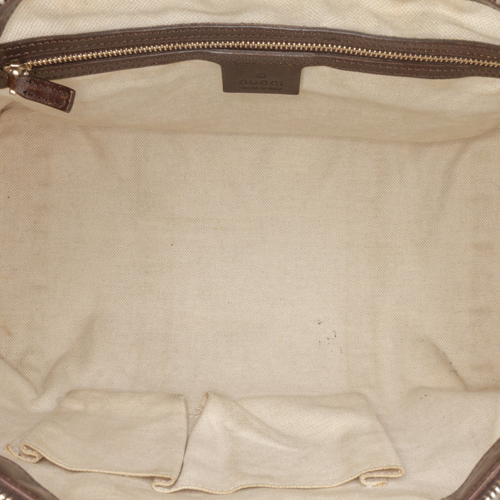 Gucci GG Toile Web Sac cartable Marron