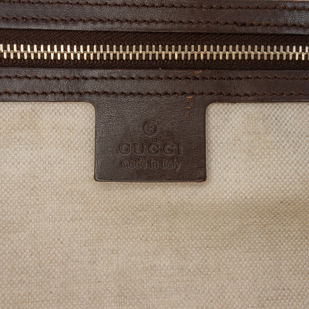 Gucci GG Toile Web Sac cartable Marron