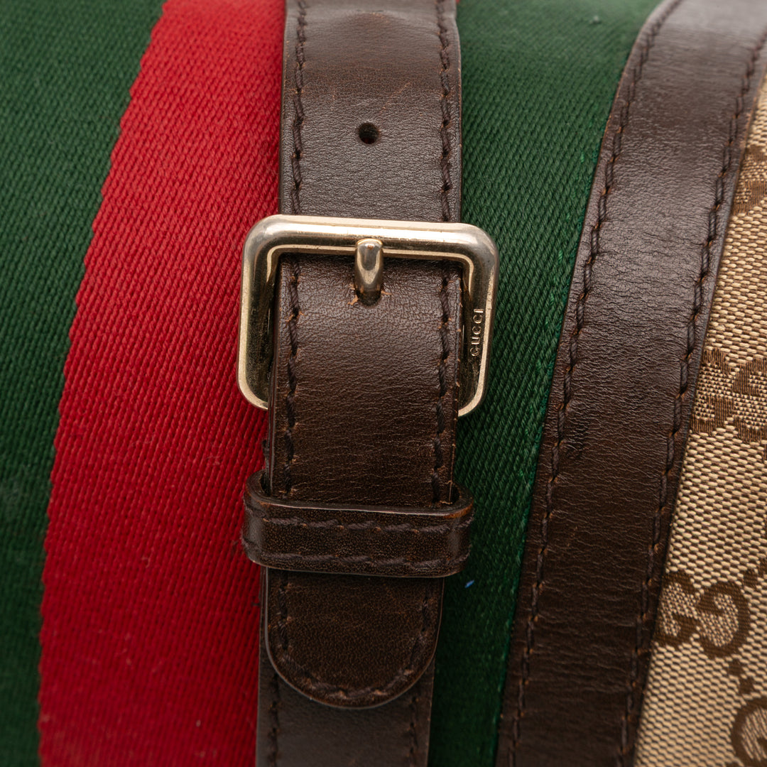 Gucci GG Toile Web Sac cartable Marron