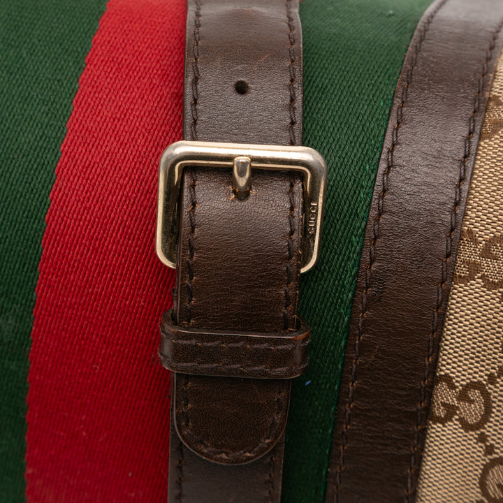 Gucci GG Toile Web Sac cartable Marron