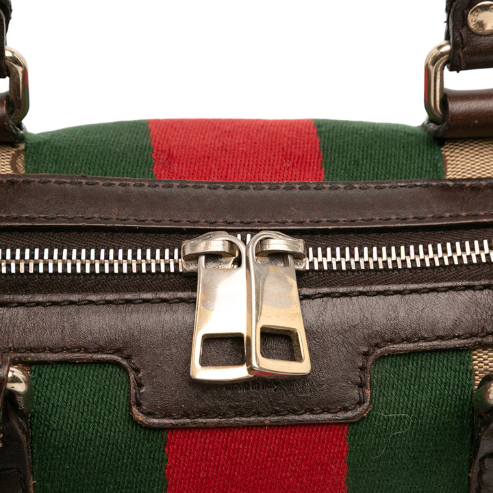 Gucci GG Toile Web Sac cartable Marron